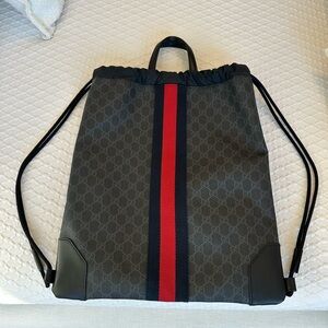 Gucci Black and Red Stripe Backpack